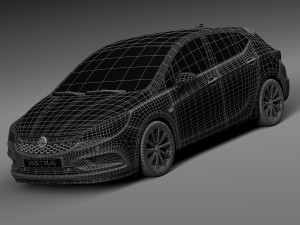 Opel Astra 5-door 2016 Modèle 3D