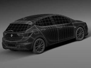 Opel Astra 5-door 2016 Modèle 3D