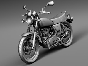 Yamaha SR400 2015 3Dモデル