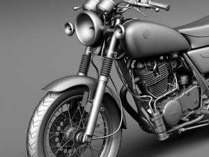 Yamaha SR400 2015 3Dモデル