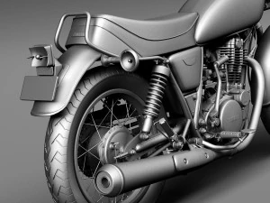 Yamaha SR400 2015 3D Model