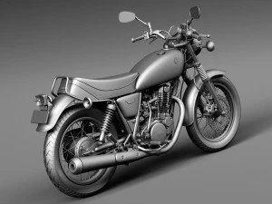 Yamaha SR400 2015 3D Model