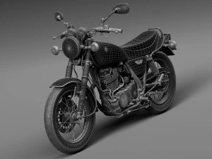 Yamaha SR400 2015 3D Model