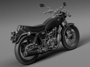 Yamaha SR400 2015 3D Model