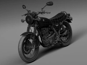 Yamaha SR400 2015 3D Model