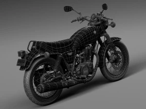 Yamaha SR400 2015 3D Model