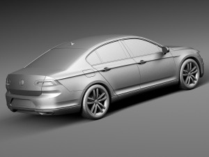 Volkswagen Passat GTE 2015 3D 模型