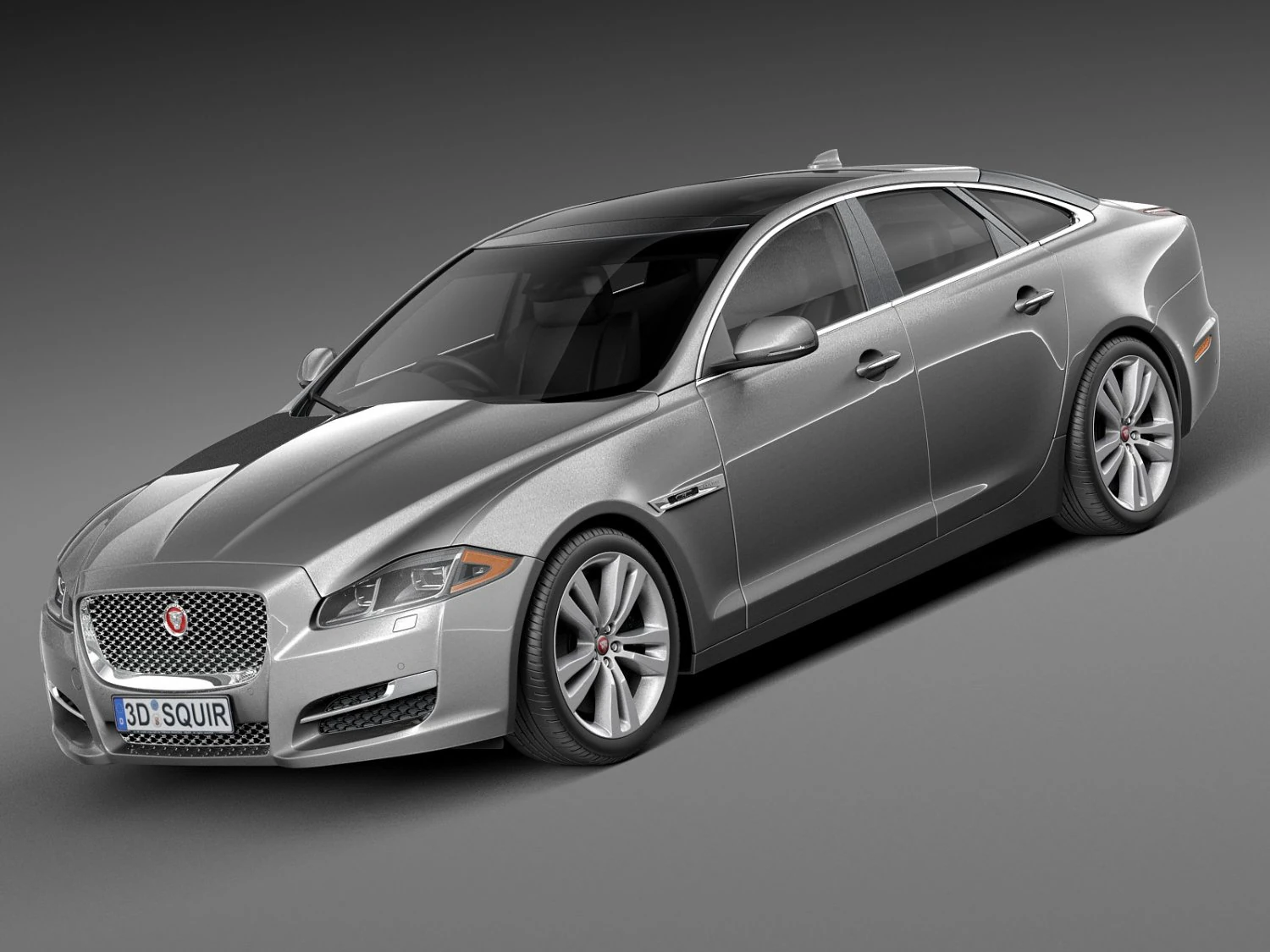 Jaguar XJ 2016 3D Model .c4d .max .obj .3ds .fbx .stl .blend 