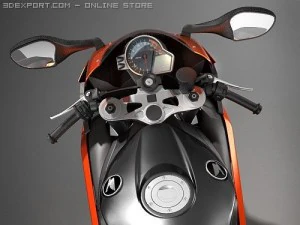 Honda CBR 1000 RR 2008-2009 3D Model