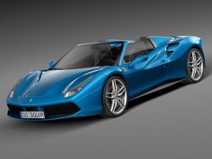 Ferrari 488 GTB Spider 2016 3D Model