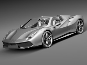 Ferrari 488 GTB Spider 2016 Modelo 3D