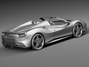 Ferrari 488 GTB Spider 2016 Modelo 3D