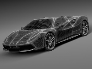 Ferrari 488 GTB Spider 2016 Modelo 3D