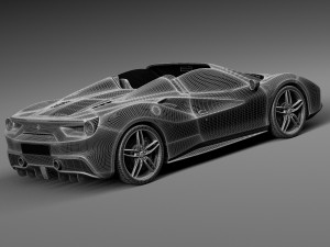 Ferrari 488 GTB Spider 2016 Modelo 3D