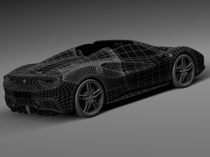 Ferrari 488 GTB Spider 2016 Modelo 3D