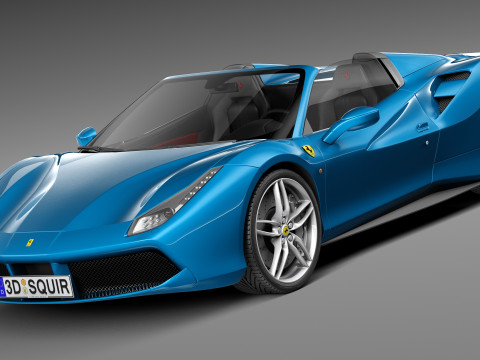 Ferrari 488 GTB Spider 2016 Model 3D