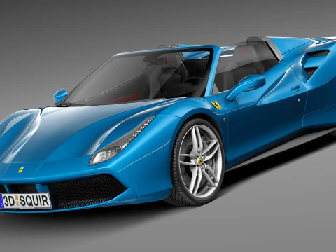 Ferrari 488 GTB Spider 2016 3D Model