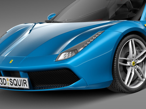 Ferrari 488 GTB Spider 2016 3D मॉडल