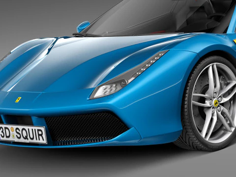 Ferrari 488 GTB Spider 2016 3D Model