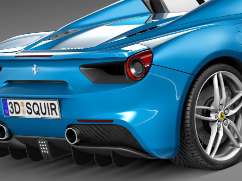 Ferrari 488 GTB Spider 2016 3D मॉडल
