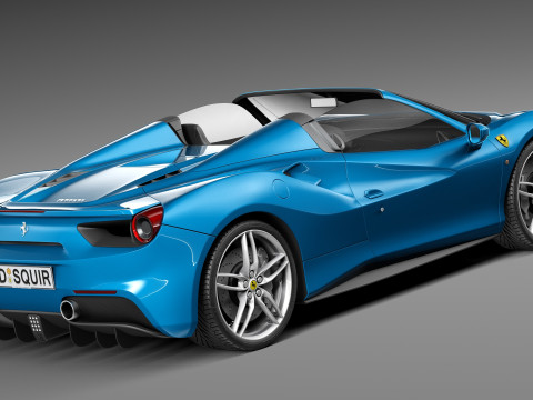 Ferrari 488 GTB Spider 2016 3D मॉडल