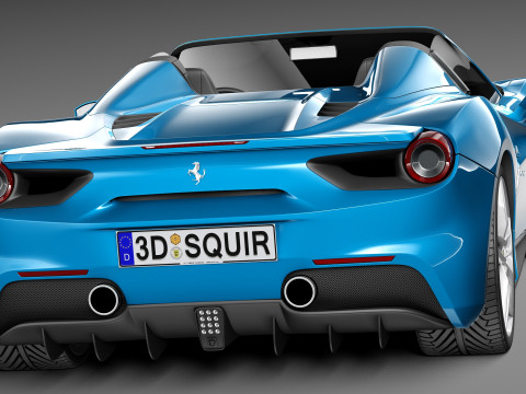 Ferrari 488 GTB Spider 2016 3D मॉडल