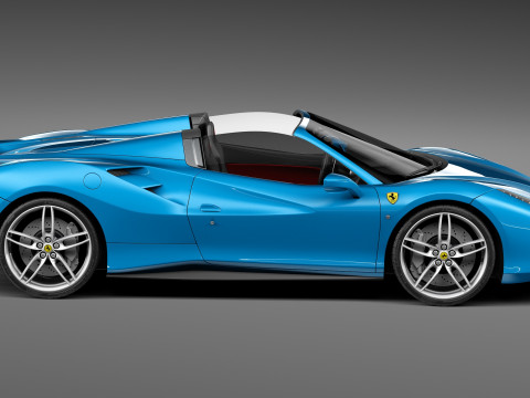 Ferrari 488 GTB Spider 2016 3D मॉडल