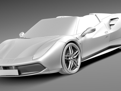 Ferrari 488 GTB Spider 2016 3D मॉडल