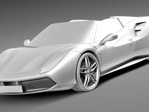Ferrari 488 GTB Spider 2016 3D Model