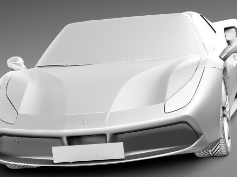 Ferrari 488 GTB Spider 2016 3D मॉडल