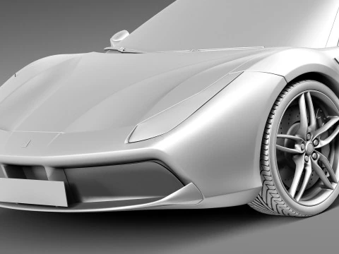 Ferrari 488 GTB Spider 2016 3D Model
