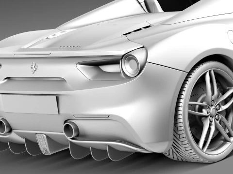 Ferrari 488 GTB Spider 2016 3D Model