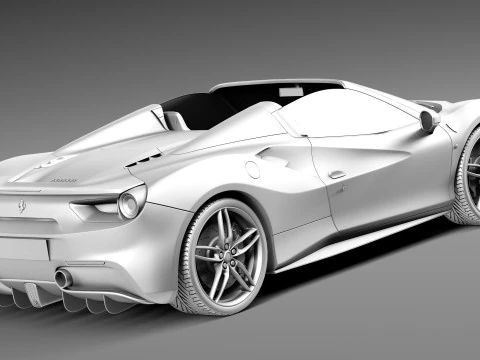 Ferrari 488 GTB Spider 2016 3D Model