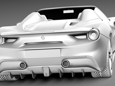 Ferrari 488 GTB Spider 2016 3D मॉडल