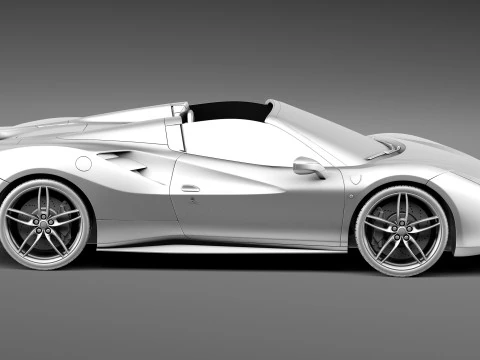 Ferrari 488 GTB Spider 2016 3D Model