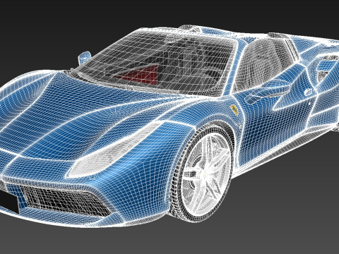 Ferrari 488 GTB Spider 2016 3D मॉडल