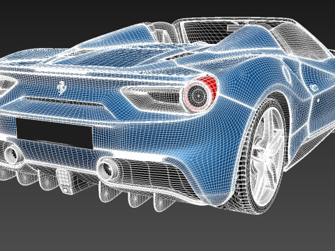 Ferrari 488 GTB Spider 2016 3D मॉडल