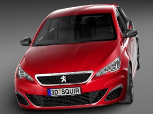 Peugeot 308 GTI 2016 Model 3D