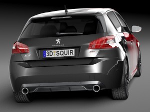 Peugeot 308 GTI 2016 Model 3D