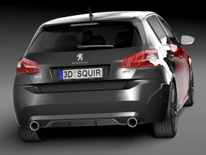 प्यूज़ो 308 जीटीआई 2016 3D मॉडल