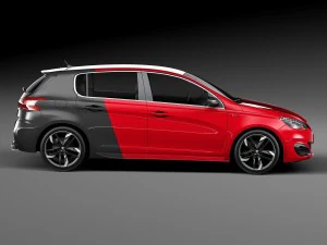 प्यूज़ो 308 जीटीआई 2016 3D मॉडल