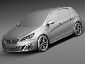 प्यूज़ो 308 जीटीआई 2016 3D मॉडल