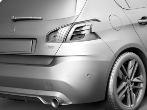 Peugeot 308 GTI 2016 Model 3D