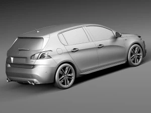 प्यूज़ो 308 जीटीआई 2016 3D मॉडल