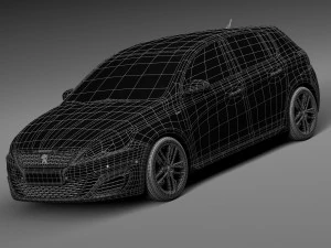 प्यूज़ो 308 जीटीआई 2016 3D मॉडल