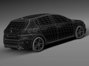 प्यूज़ो 308 जीटीआई 2016 3D मॉडल