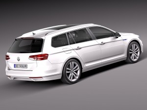 Volkswagen Passat Variant GTE 2016 3D Model