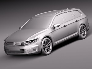 Volkswagen Passat Variant GTE 2016 3D Model