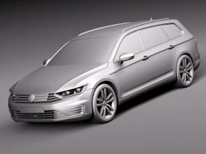 Volkswagen Passat Variant GTE 2016 3D Model