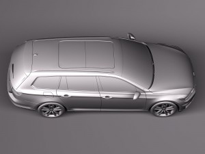 Volkswagen Passat Variant GTE 2016 3D Model